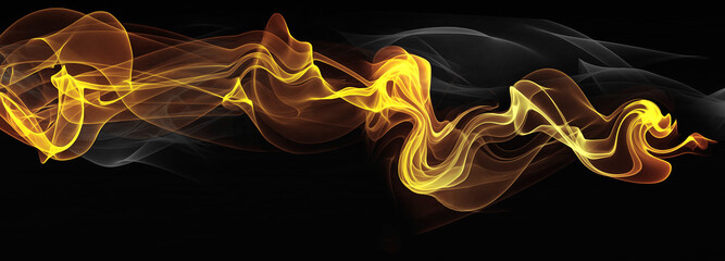 Abstract gold smoke background