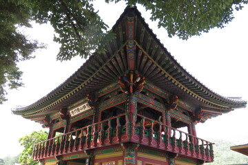 colorful Asian traditional architecture roof