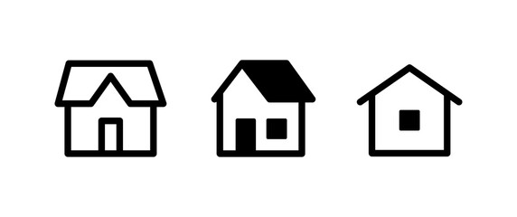 House vector icon set. Home symbol.