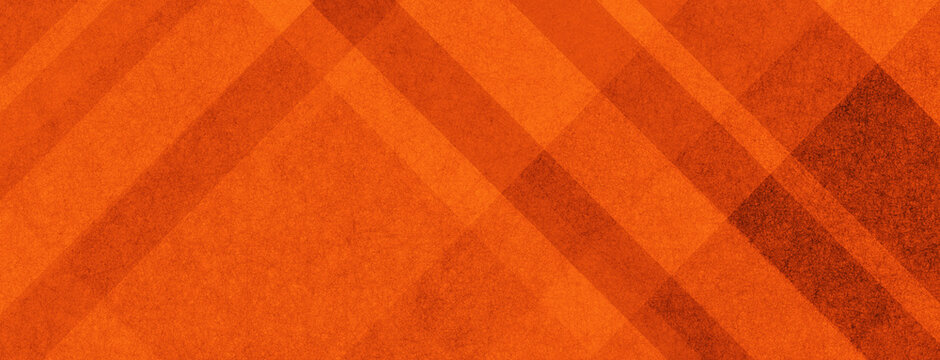 Orange background pattern with abstract diagonal stripes layered in geometric design for thanksgiving or autumn or fall backgrounds, striped plaid material illustration