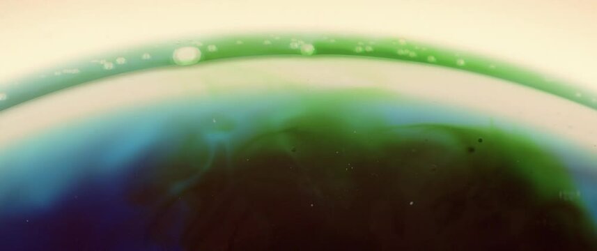 Macro Textures with Vibrant Neon Color Palette. Abstract Background Made with Oil Mixed with Dye, Ink, and Paint.