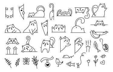 Cute baby pugs kids isolated clipart bundle