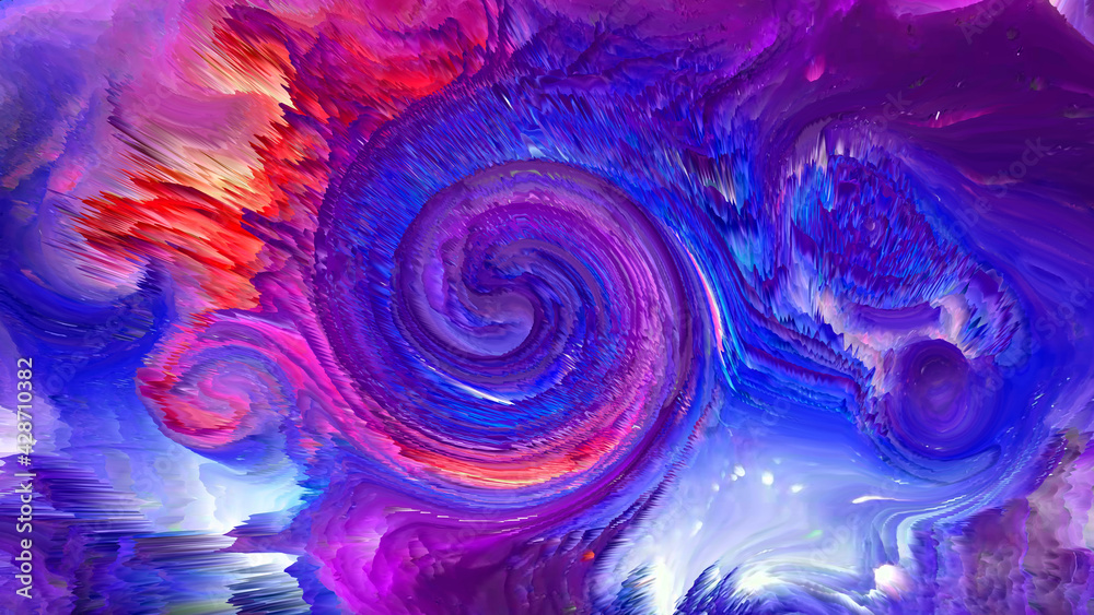 Wall mural abstract cool cosmic explosion style background