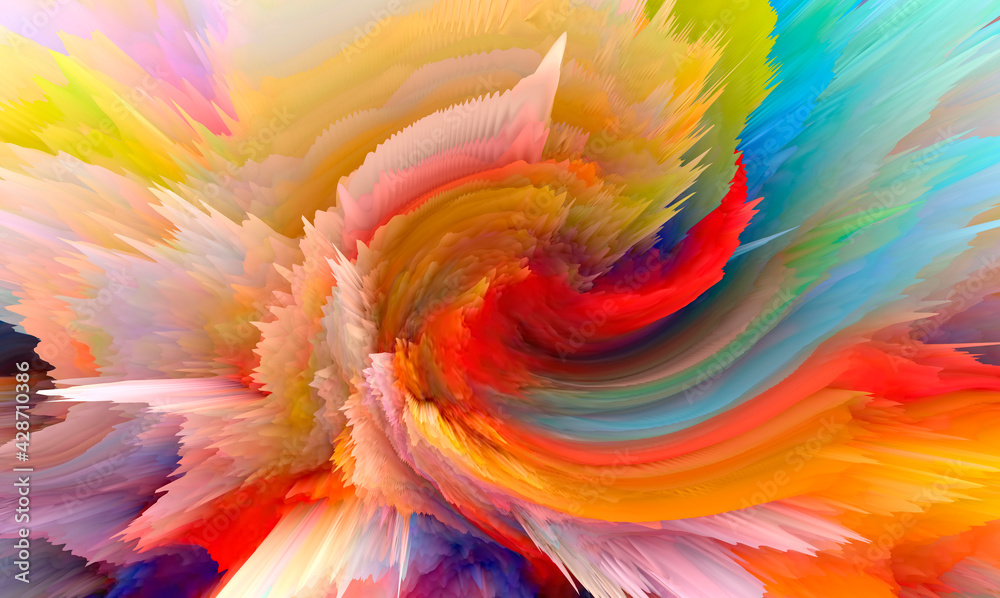 Wall mural abstract cool cosmic explosion style background