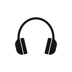 Headphones icon design isolated on white background
