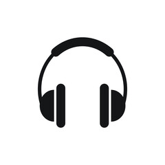 Fototapeta na wymiar Headphones icon design isolated on white background