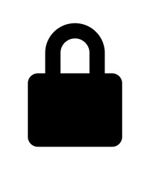Padlock icon on white background.