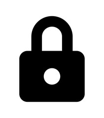 Lock icon vector isolate on white background.