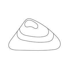 Isolated stone on white.