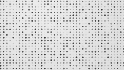 Dot white black pattern gradient texture background. Abstract  technology big data digital concept. 3d rendering.