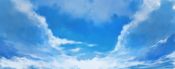 夏空の風景イラスト 青 Wall Mural Abstract Abstract Wallpaper Murals Gelatin