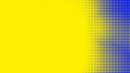 Dots halftone blue yellow color pattern gradient texture with technology digital background. Dots pop art comics with summer background.