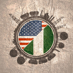 Design concept of natural gas industry. Global business