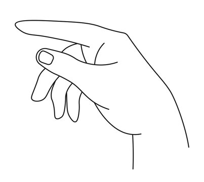 Hand with fingers, pointing and showing vector