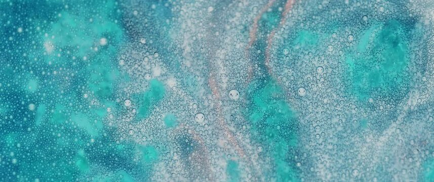 Macro Textures with Vibrant Neon Color Palette. Abstract Background Made with Oil Mixed with Dye, Ink, and Paint.