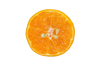 Orange fruit isolated on white background.