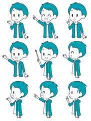 男の子　表情セット