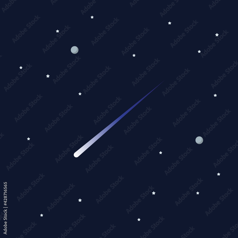 Canvas Prints comet on space background