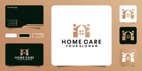 Fototapeta premium House Care logo Template, Medical House Logo design and business card