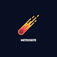 Meteorite logo on black background