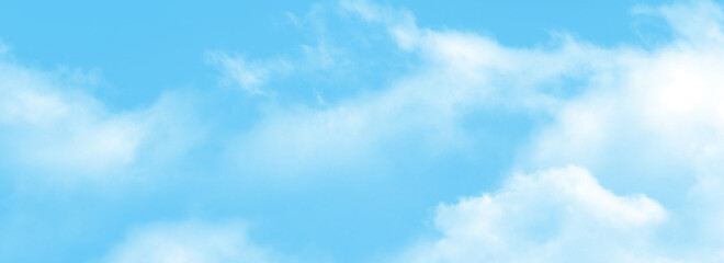Naklejka na ściany i meble Blue sky with light clouds