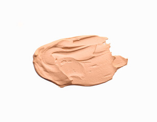 Sample of cosmetic clay on white background