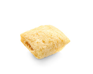 Tasty corn pillow on white background