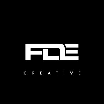 FDE Letter Initial Logo Design Template Vector Illustration