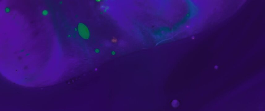 Macro Textures with Vibrant Neon Color Palette. Abstract Background Made with Oil Mixed with Dye, Ink, and Paint.