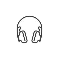 Wireless headphones line icon