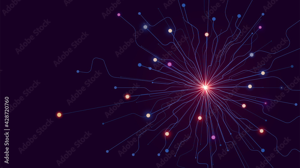 Wall mural abstract lines big data vector background