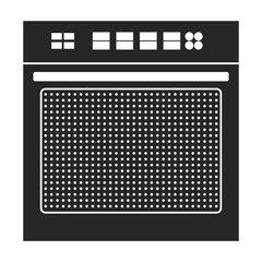 Oven vector black icon. Vector illustration stove on white background. Isolated black illustration icon of oven and stove.
