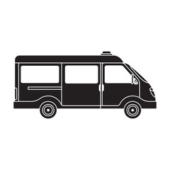 Ambulance car vector black icon. Vector illustration emergency car on white background. Isolated black illustration icon of ambulance emergency.