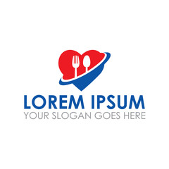 love food vector , health logo