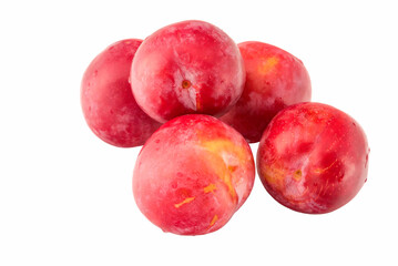 A large ripe delicious juicy red plum for a healthy diet. 