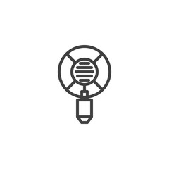 Radio microphone line icon