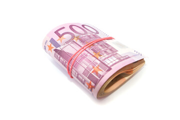 Euro banknotes in bundle