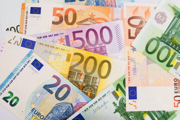 Money background. Euro texture. Financial concept.