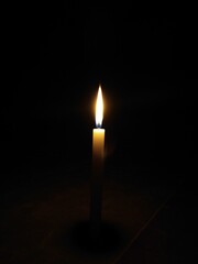 candle light in the dark place