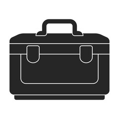 Box ice vector black icon. Vector illustration freezer on white background. Isolated black illustration icon of box ice.