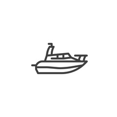 Speed boat line icon