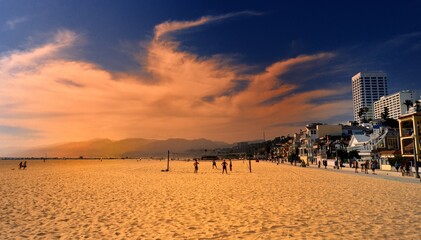Santa Monica beach before the pandemic