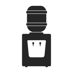 Water cooler vector black icon. Vector illustration bottle on white background. Isolated black illustration icon of water coler.