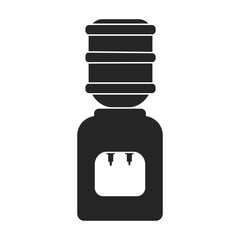 Water cooler vector black icon. Vector illustration bottle on white background. Isolated black illustration icon of water coler.