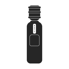 Water cooler vector black icon. Vector illustration bottle on white background. Isolated black illustration icon of water coler.