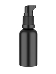 Blank Cosmetic container bottle pump with lock, 3d render illustration.