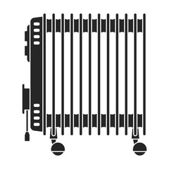 Heater electric vector black icon. Vector illustration heater electric on white background. Isolated black illustration icon of home boiler.