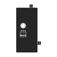 Heater electric vector black icon. Vector illustration heater electric on white background. Isolated black illustration icon of home boiler.