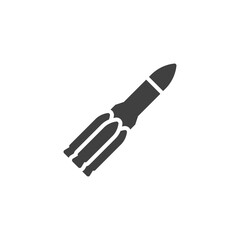 Space rocket vector icon