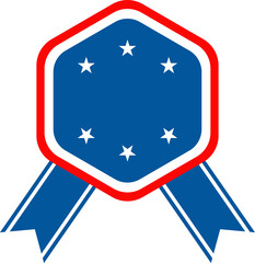 Badge, logo or award icon. Independence day of USA